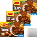 Delikatess Soße zu Gulasch 3x2er Pack (3x56g Packung für 1500ml Soße) + usy Block