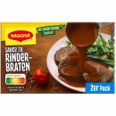 Maggi Sauce zu Rinderbraten ergibt 6x250ml (3x58g Multipack) + usy Block