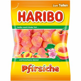 Haribo Pfirsiche Fruchtgummi 175g Beutel MHD 10.2023 Restposten Sonderpreis