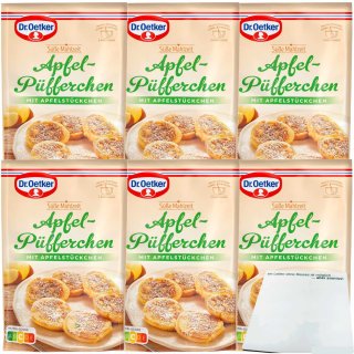 Dr. Oetker Süße Mahlzeit Apfel Püfferchen mit Apfelstückchen 6er Pack (6x152g Packung) + usy Block