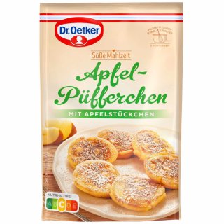 Dr. Oetker Süße Mahlzeit Apfel Püfferchen mit Apfelstückchen 152g MHD 07.2023 Restposten Sonderpreis