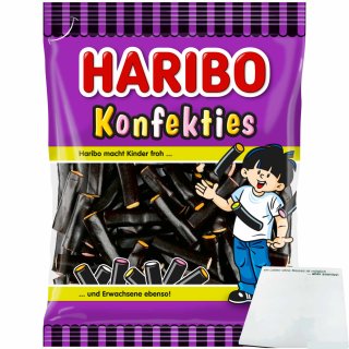Haribo Konfekties Lakritzstangen mit Konfektfüllung (160g Packung) + usy Block