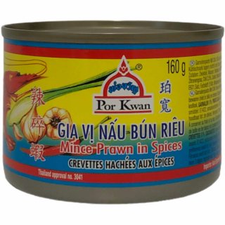 Por Kwan Gia Vi Bun Rieu Gehackte Garnelen mit Gewürz (160g Dose) MHD 28.02.2023 Restposten Sonderpreis