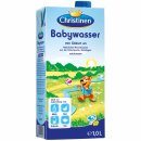 Christinen Babywasser natürliches Mineralwasser natriumarm VPE (12x1 Liter Packung) + usy Block