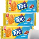 LU Tuc Cräcker Paprika mit würzigem Paprika-Geschmack 3er Pack (3x100g Packung) + usy Block
