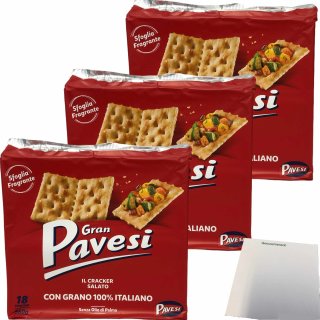 Gran Pavesi Kekse Salati Gesalzen 3er Pack (3x560g Packung) + usy Block
