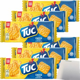 TUC Cracker Cheese Salzgebäck mit leckerem Käse-Geschmack 6er Pack (6x100g Packung) + usy Block
