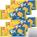 TUC Cracker Cheese Salzgebäck mit leckerem Käse-Geschmack 6er Pack (6x100g Packung) + usy Block