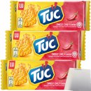 TUC Cracker Sweet Chili Würzung Salzgebäck 3er Pack (3x100g Packung) + usy Block