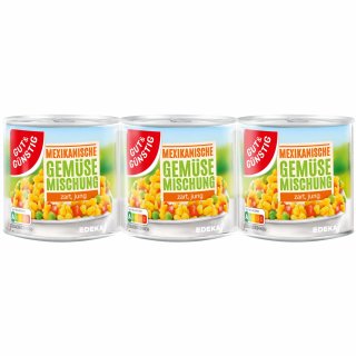 Gut&Günstig Mexikanische Gemüsemischung 1er Pack (3x150g Dose)