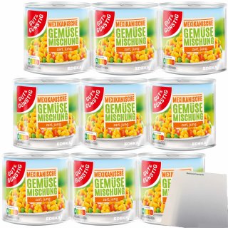 Gut&Günstig Mexikanische Gemüsemischung 3er Pack (9x150g Dose) + usy Block