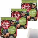 Finn Crisp Snacks Sour Cream & Onion Vollkorn Roggenchips 3er Pack (3x150g Packung) + usy Block