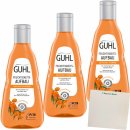 GUHL Shampoo Feuchtigkeitsaufbau Nährend für trockenes und sprödes Haar 3er Pack (3x250ml Flasche) + usy Block
