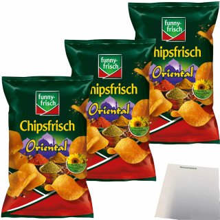 funny-frisch Chipsfrisch Oriental 3er Pack (3x150g Packung) + usy Block