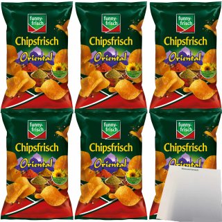 funny-frisch Chipsfrisch Oriental 6er Pack (6x150g Packung) + usy Block