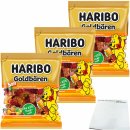 Haribo Saft Goldbären mit 25% Fruchtsaft 3er Pack (3x160g Beutel) + usy Block