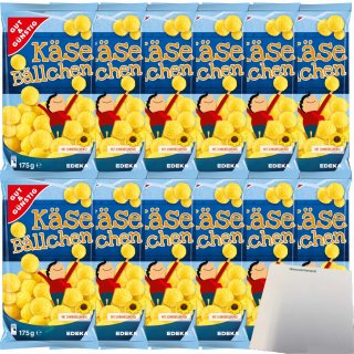 Gut&Günstig Käsebällchen leckerer Maissnack mit extra viel Käse VPE (12x175g Tüten) + usy Block