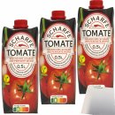 Scharfe Tomate pikanter Tomaten-Karottensaft mit perfekter Würze 3er Pack (3x0,5 Liter) + usy Block