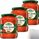 Spreewaldhof Premium Letscho-Gemüse ungarischer Art 3er Pack (3x720ml Glas) + usy Block