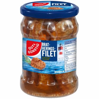 Gut&Günstig Bratheringsfilet in würziger Marinade (500g Glas)
