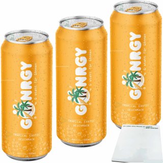 GÖNRGY Tropical Exotic by Montanablack 3er Pack (3x0,5l Dose) incl. DPG Pfand + usy Block