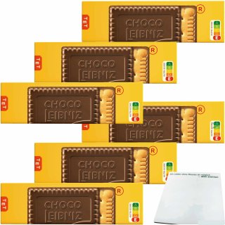 Bahlsen Leibniz Keks Choco Edelherb 6er Pack (6x125g Packung) + usy Block
