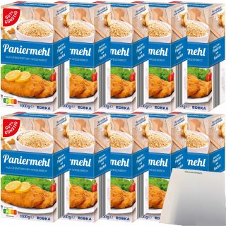 Gut&Günstig Paniermehl aus ofenfrischem Weizenbrot 10er Pack (10x1000g Packung) + usy Block
