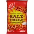 Gut&Günstig Salzbrezel Knabbergebäck Knackig & Cross mit Meersalz VPE (16x250g Packung) + usy Block