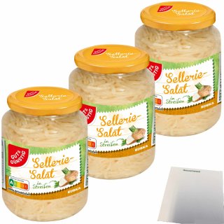 Gut&Günstig Selleriesalat in Streifen 3er Pack (3x330g Glas) + usy Block