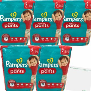 Pampers Baby Dry pants Gr.7 Extra Large 17+kg 5er Pack (5x18 St) 90 Windeln + usy Block
