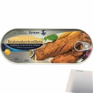 Sywan Bratmakrelenfilets in Marinade MSC (500g Dose) + usy Bock