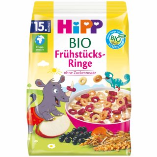 Hipp Bio Kinder Frühstücks-Ringe ohne Zuckerzusatz (135g Packung)
