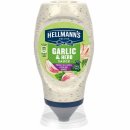 Hellmann´s Grillsauce Garlic&Herb Knoblauch+Kräuter perfekt zu Fleisch Fisch und Gemüse (250ml Flasche)
