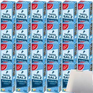 Gut&Günstig Tafelsalz feinkörnig leicht löslich VPE (24x500g Packung) + usy Block