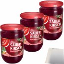 Gut&Günstig Sauerkirsch Konfitüre Extras 3er Pack (3x450g Glas) + usy Block