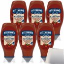 Hellmanns Tomatenketchup fruchtiger Ketchup vegan 6er Pack (6x430ml Flasche) + usy Block