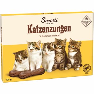 Sarotti Katzenzungen Vollmilchschokolade VPE (10x100g Packung) + usy Block