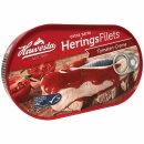 Hawesta Heringsfilets in Tomaten-Creme MSC 3er Pack (3x200g Dose) + usy Block