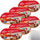 Hawesta Heringsfilets in Tomaten-Creme MSC 6er Pack (6x200g Dose) + usy Block