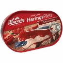 Hawesta Heringsfilets in Tomaten-Creme MSC 6er Pack (6x200g Dose) + usy Block