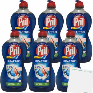 Pril Geschirrspülmittel Kraft-Gel ultra plus 6er Pack (6x450ml) + usy Block