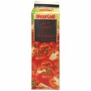 Wesergold Tomatensaft aus Tomatensaftkonzentrat mit Meersalz 3er Pack (3x1L Packung) + usy Block