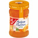 Gut&Günstig Aprikosen Konfitüre extra mit vollem Aprikosen-Aroma und 50% Frucht 3er Pack (3x450g Glas) + usy Block