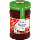 Gut&Günstig Erdbeer-Rhabarbar Konfitüre extra mit 50% Frucht 3er Pack (3x450g Glas) + usy Block