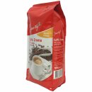 Jeden Tag Caffe Crema Ganze Bohne 100% Arabica 6er Pack (6x1000g Packung) + usy Block