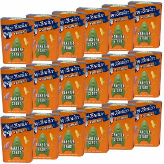 Frigeo Ahoj Raketenstart Box prickelnde Brause-Bonbons VPE (18x125g Packung)