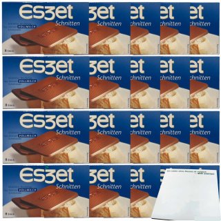 Eszet Schnitten Vollmilch köstlicher Brotbelag 20er Pack (20x75g Packung) + usy Block