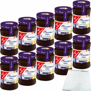 Gut&Günstig Pflaumenmus fein gewürzt 10er Pack (10x450g Glas) + usy Block