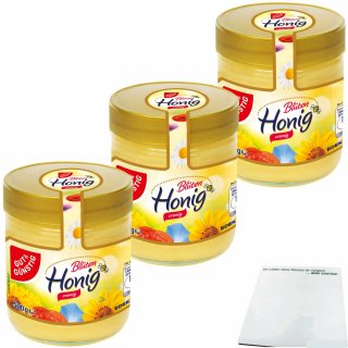 Gut&Günstig Blütenhonig Cremig feinkristallin 3er Pack (3x500g Glas) + usy Block