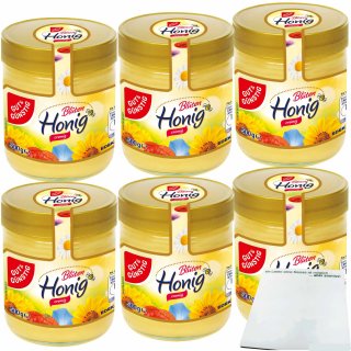 Gut&Günstig Blütenhonig Cremig feinkristallin 6er Pack (6x500g Glas) + usy Block